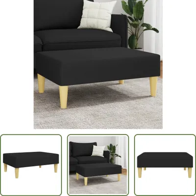 Obrázek produktu pro The Living Store Podnožka černá 77x55x31 cm Látka