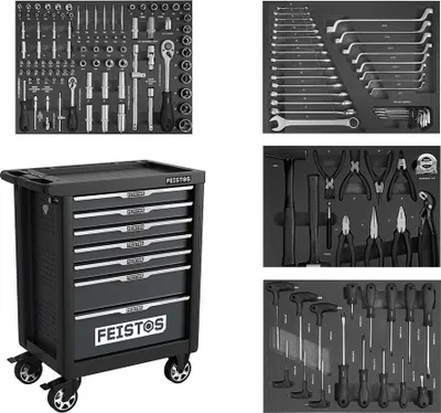 Image de Chariot d'atelier mobile FEISTOS Mento 1 équipé de 158 outils