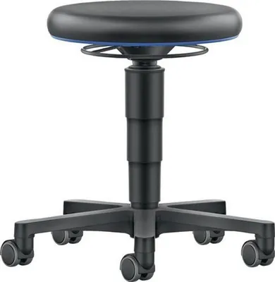 Produktbild von Drehhocker Rollen Supertec schwarz Sitzhhenverstellung 450-650 mm Supertec