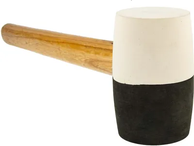 Produktbild von MASTERPROOF PROFESSIONAL Profi - Gummihammer Ø 50 mm 340 Gramm, mit Holzgriff
