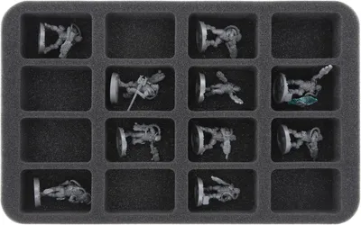 Produktbild von Schaumstoffeinlage 50 mm mit 16 Fächern für Warhammer Necromunda