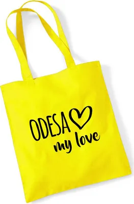 Produktbild von Huuraa Jutebeutel Odesa my love 10 Liter Yellow Baumwolle Tasche Geschenkidee