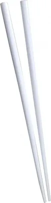 Produktbild von [ 1 Paar ] Essstäbchen [ UNI WEIß ] Bambus lackiert / Spitzen mit Struktur