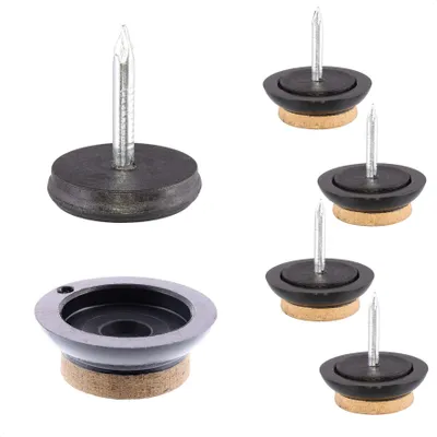 Produktbild von WAGNER QuickClick® Nagelgleiter Wollfilz ULTRASOFT SLIM 4 tlg. - 4x Basis & 4x Gleiter Ø 20 mm, DE Ware - 16780300