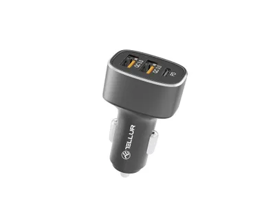 Produktbild von Tellur Autoladegerät FCC9, 56W, 9A (2XQC 3.0 + PD20W), Schwarz