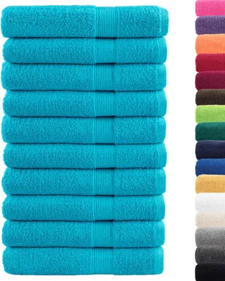 Produktbild von vidaXL Premium-Saunatücher SOLUND 10 Stk. Türkis 80x200 cm 600 g/m²