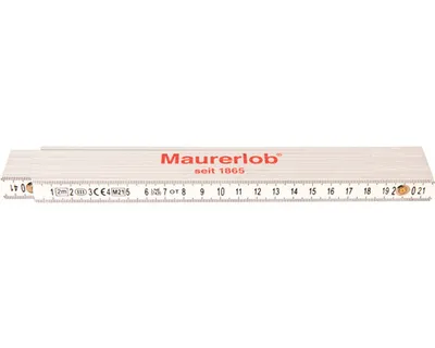 Produktbild von Gliedermaßstab Maurerlob 2 m Kunststoff