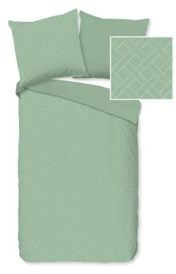 Productafbeelding van Pure Dekbedovertrek "Rotterdam" - Groen - (135x200 cm) - 100% Polyester