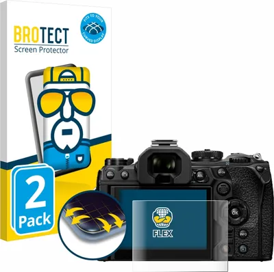 Produktbild von 2x BROTECT Fullscreen Schutzfolie für Olympus OM System OM-1 Mark II / OM-3 Displayschutz Folie Fullcover Klar Transparent
