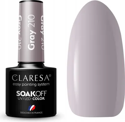 Produktbild von CLARESA Hybrid-Gel-Nagellack GRAU 210 -5g