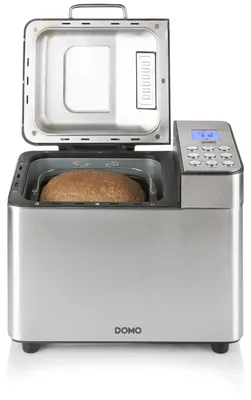 Image de Domo Machine à pain en acier inoxydable avec 18 programmes - pour les gros pains jusqu'à 1000g