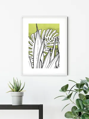 Poster Dried Leaves 50x70 cm, Modernes Blatt-Motiv