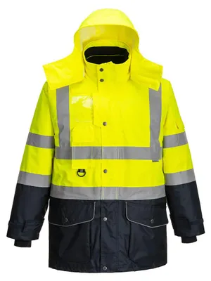 Produktbild von Portwest Warnschutzjacke 7-in-1 Kontrast Verkehrsjacke -40°C Gelb XS