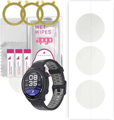 Produktbild von apgo 3 Stück Schutzfolie, Matt, kompatibel mit Coros Pace 2 Smartwatch, Hydrogel Displayschutzfolie mit Positionierhilfe, Displayfolie, robust und kratzfest