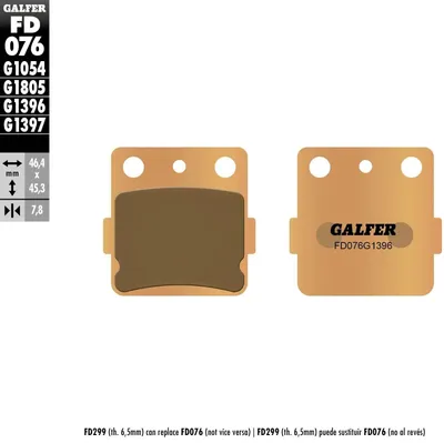 Produktbild von Kh84 Gesinterte Metallische (Gold) Off-Road-Bremsbeläge