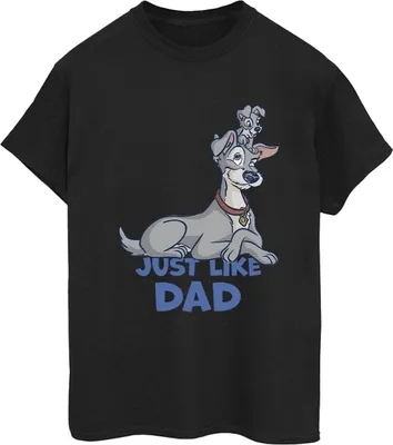 Produktbild von Disney - "Lady And The Tramp Just Like Dad" T-Shirt für Damen BI30762 (M) (Schwarz)
