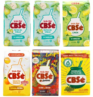 Obrázok produktu pre Sada yerba mate CBSe, rôzne príchute, 6 balení po 500 g