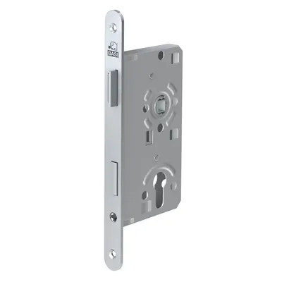 Image de Serrure de porte de chambre à encastrer ES 464 pour cylindre profilé DIN-Droit (55mm x 72m x 235) Têtière : 20mm - Ronde