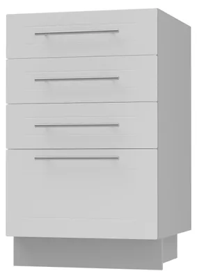 Produktbild von Schubladenunterschrank KVANTUM Vollauszug 40cm Korpus- & Frontfarbe wählbar (Q-D4A/40),weiß matt,grau