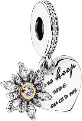 Produktbild von Pandora Charm Damen Schneeflocken Herz Bicolor 792012CZ