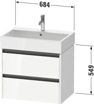 Produktbild von Duravit K25276055550000 Ketho2 WTU WH 684x460x549 Ei