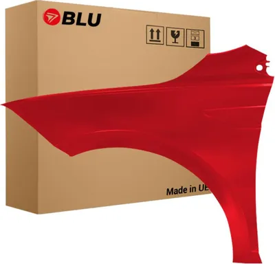 Image de BLU Aile Compatible avec VW Volkswagen Polo AW VI 6 LP3G Gauche Rot TornadoRot | 2017- | Avant | Peint| Prêt à Monter | Acier