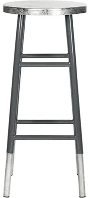 Image de Tabouret de bar moderne SAFAVIEH, couleur gris et argent