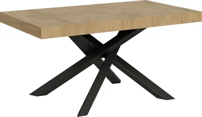 Produktbild von Ausziehbarer Tisch 90x160/264 cm Gestell Volantis Eiche Natur Anthrazit