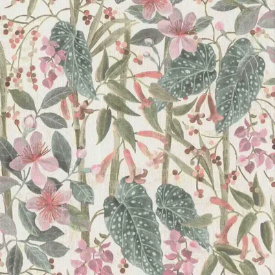 Produktbild von Vliestapete 538212 Tapete Botanical Dschungel 53 x 1005 cm Rasch Curiosity Braun Grün