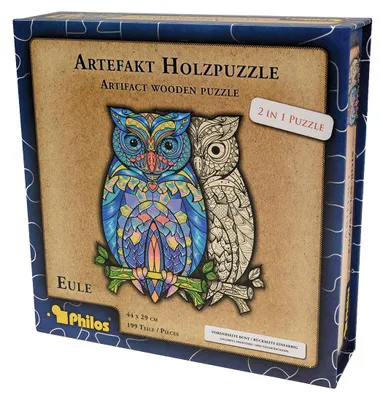 Obrázok produktu pre Philos Artefact Sova - drevené puzzle 2 v 1 199 dielikov (+)