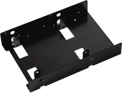 Productafbeelding van Inbouwframe 3.5" voor 2x 2.5" SSD/HDD - Zwart