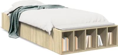Obrázek produktu pro vidaXL Postel Sonoma Dub 100x200 cm výrobek z odvozeného dřeva