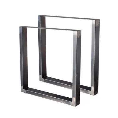Zdjęcie produktu dla Bc-elec - HM7072-S 2 nogi stołowe z lakierowanej stali prostokątne 70x72cm, nogi meblowe, metalowe nogi stołowe