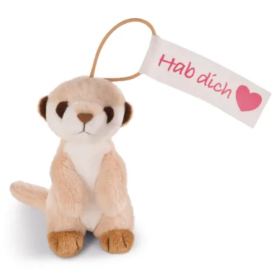Produktbild von NICI Plüschanhänger Erdmännchen (11cm) "Hab dich " Kuscheltier Stofftier Plüschfigur Anhänger