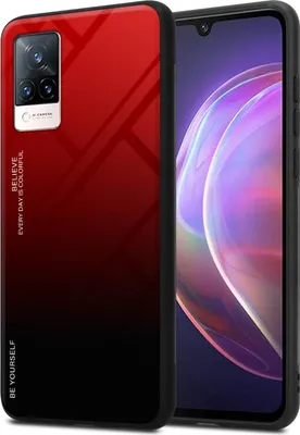 Produktbild von Cadorabo Hülle für Vivo V21 4G / 5G Schutz Hülle in Schwarz Handyhülle TPU Etui Cover Case Tempered Glas