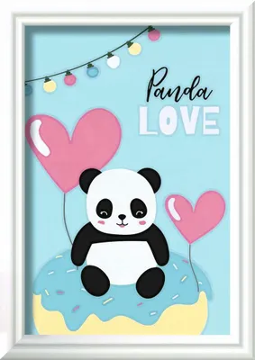 Obrázok produktu pre Ravensburger Maľovanie podľa čísel 20058 - Panda Love - deti od 7 rokov