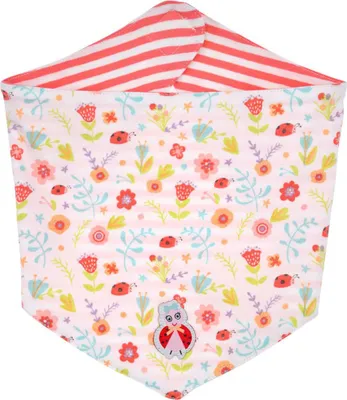 Produktbild von BONDI Baby Halstuch "Blümchen und Käfer" 93698 - Weiß / Bunt | Dreieckstuch