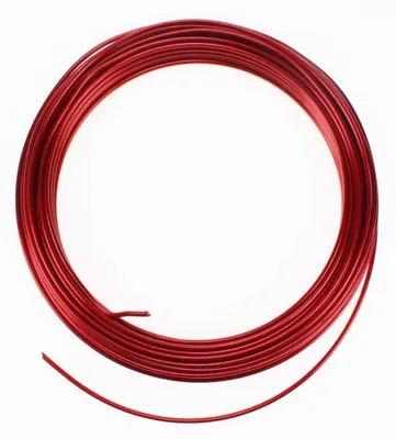 Produktbild von 12m Aluminiumdraht Ø 2mm Aludraht Basteldraht Dekodraht Schmuckdraht rot