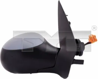 Produktbild von TYC 326-0076 Außenspiegel Seitenspiegel Links passend für PEUGEOT 206 Schrägheck (2A/C) Asphärisch Beheizt Grundiert