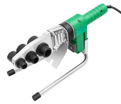 Produktbild von Rohrschweißgerät für Wasserleitungen - 1500 W - LED-Display - 20/25/32 mm Heizbacken - 5–8 s Schweißzeit - Temperaturregelung - 220 V - Grün
