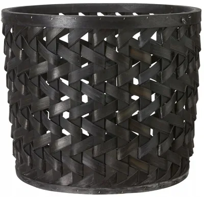 Produktbild von Dekorativer Weidenkorb Schwarz Rund 36x44 cm