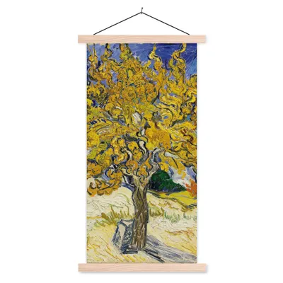 Produktbild von MuchoWow® Textilposter Maulbeerbaum - Vincent van Gogh 40x80 cm mit holzfarbenen Rahmen - Wohnzimmer
