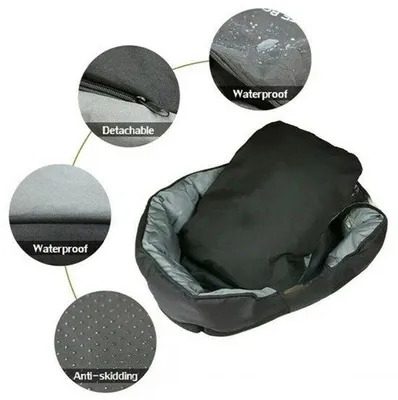 Imagen del producto de Cama para perros de gran tamaño (XL) – Impermeable, rígida y duradera, con diseño ortopédico – XL – 105 x 80 x 22 cm – Color