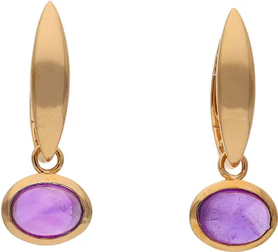 Produktbild von JuwelmaLux Creolen 925 Silber rosé vergoldet mit Amethyst JL20-06-0596