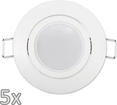 Produktbild von Einbauleuchten-Set McShine 5xRahmen 5xLED-Modul 3W 265lm 230V weiß