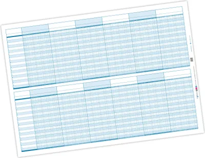 Produktbild von itenga Urlaubsplaner Schichtplaner universal immerwährend DIN A1 abwischbar (84,1x59,4cm)