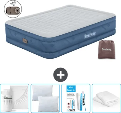 Produktbild von Bestway Luftmatratze - 2-Personen - 152 x 203 x 46 cm - Grau - Inklusive Zubehör