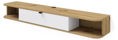 Immagine prodotto di Mobile TV Icarus 156 cm ROVERE ARTIGIANALE / BIANCO OPACO - Mobile TV a parete - Pensile - Lavagna moderna per soggiorno