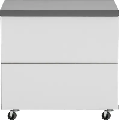 Image de Conteneur de bureau mobile MANKATO - gris / blanc brillant