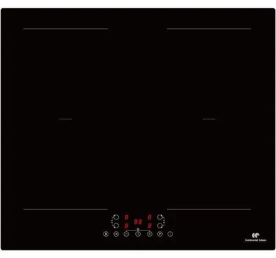 Image de Table de cuisson à induction CONTINENTAL EDISON CETI4ZFLEX4, 4 zones dont 2 zones flex, 7360W,slider, 4 boosters, noir